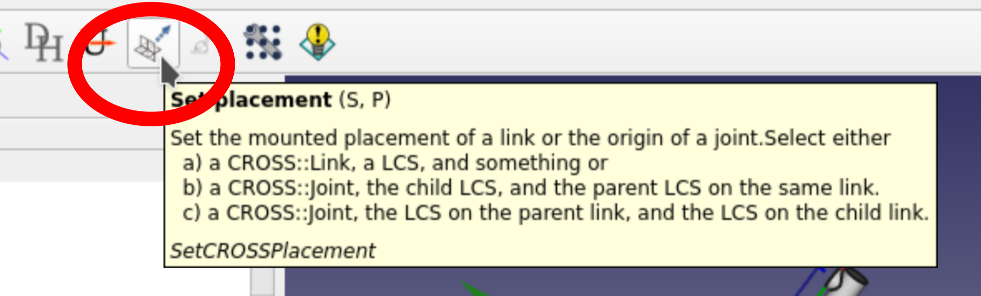 Click on the SetPlacement command